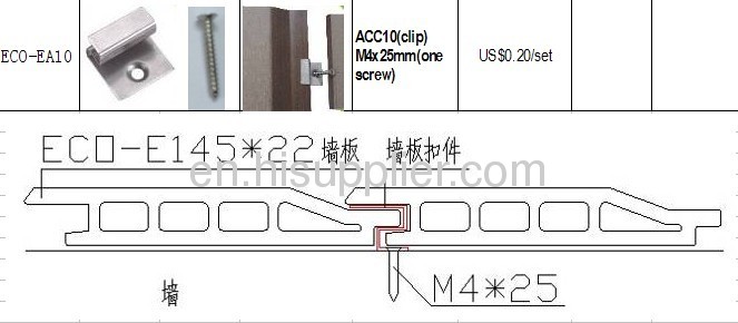 Nature extrusion WPC Wall Hollow Panel