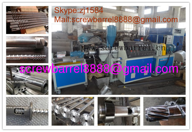 conical twin screw and cylinder