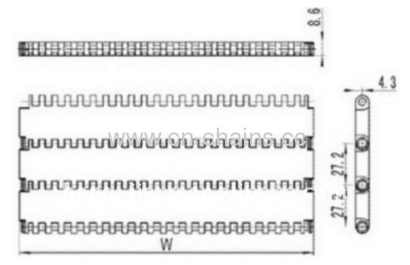 RW-YY-Flat Top900 Plastic Flat Top Modular Conveyor Belt