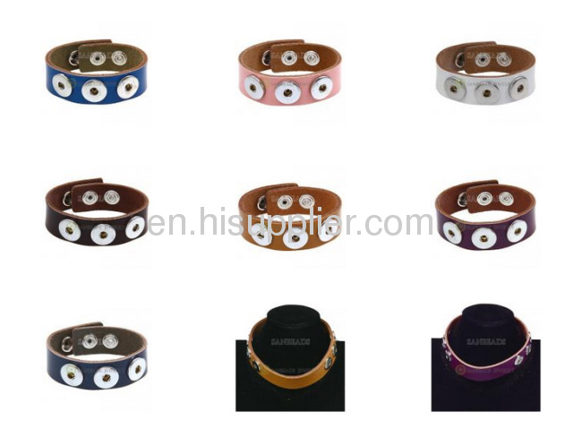 Wholesale Fashion Travel Jewelry Noosa Amsterdam Leather Bracelets Cheap