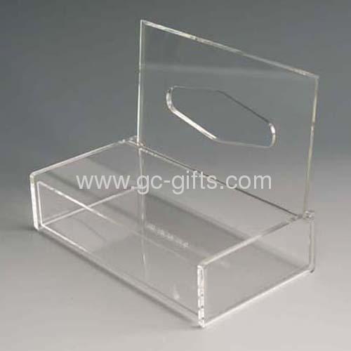 Clear plastic tissue holder