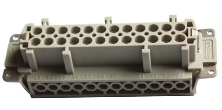 HE series 24 poles heavy duty connector inset