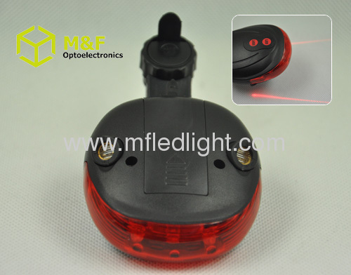 Plastic 5LED+2 laser led laser bike light ningbo