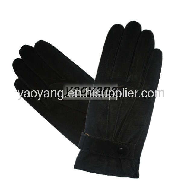 high quality mens black suede gloves