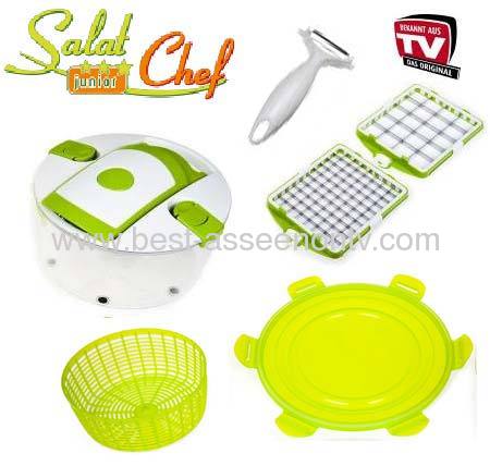 GENIUS SALAD CHEF/VEGETABLE SLICER/FRUIT CHOPPER/SPINNER VEGETABLE AS SEEN ON TV