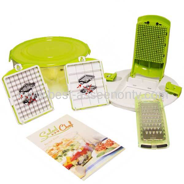 GENIUS SALAD CHEF/VEGETABLE SLICER/FRUIT CHOPPER/SPINNER VEGETABLE AS SEEN ON TV