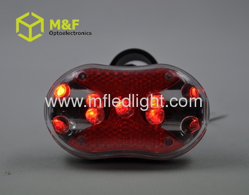 Plastic 9 red LED bike light