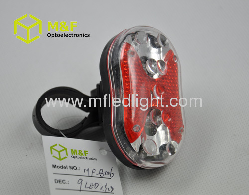 Plastic 9 red LED bike light