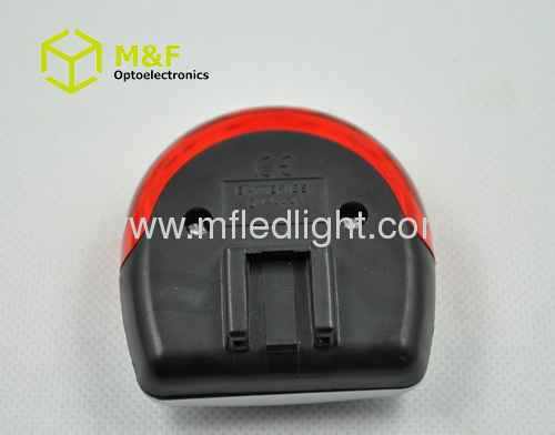 Plastic 4 red LED bicycle light 