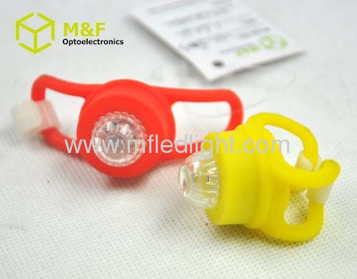 1x Silicone multi color LED bike light for promotion