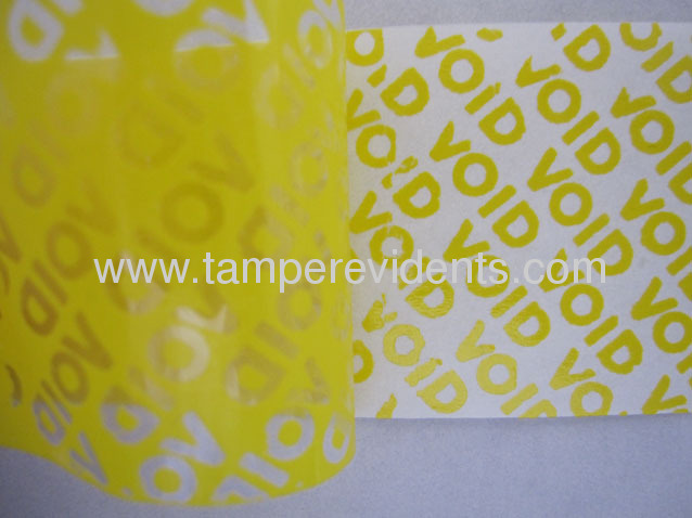 Tamper Evident VOID Labels with matt or gloss lamination for Protecting your Products From Replacement of or be damaged