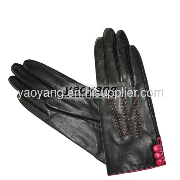 New style and hiqh quality womens winter leather gloves 