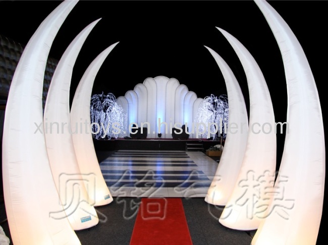 Inflatable Decoration Bend Horn, Decoration Tusk