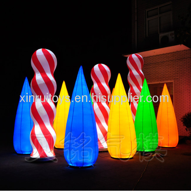 Colorful Inflatable Decoration Lighting Cone