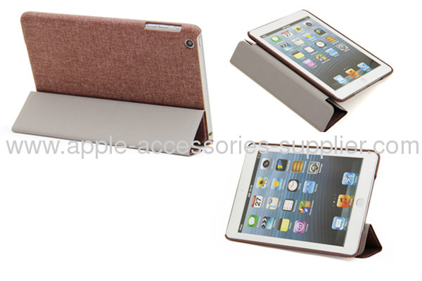 iPad mini cover 3 way folding case for iPad mini Slim leather case for iPad mini