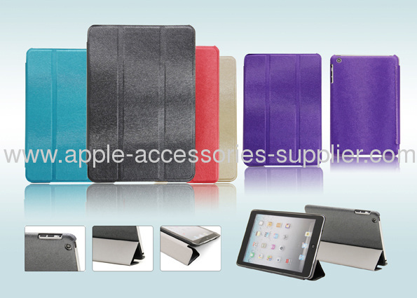 iPad mini cover 3 way folding case for iPad mini Slim leather case for iPad mini