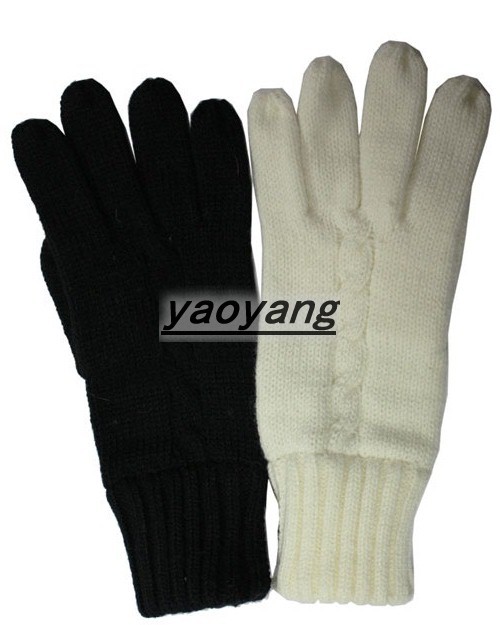 fashion style and high quality ladies knitted gloves 