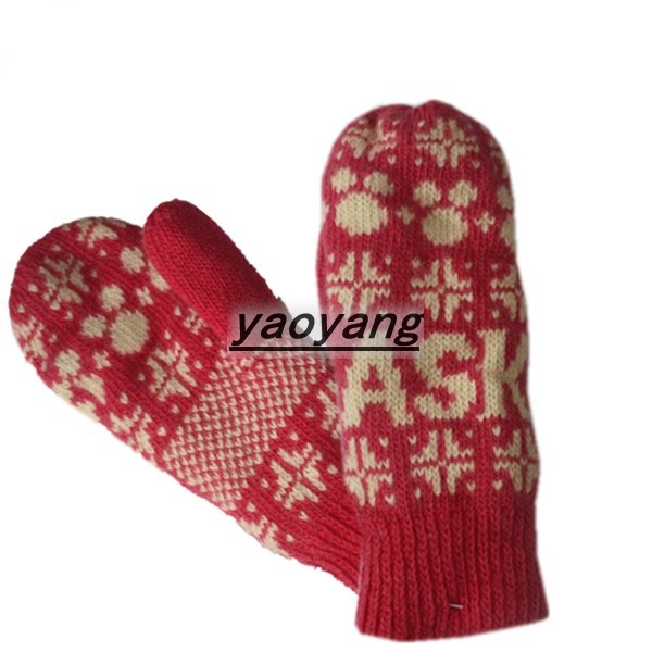 high quality and best price ladies winter knitted gloves