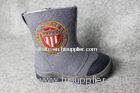 Grey Ankle Felted Wool Boots, Winter Wool Felt Boots For Kids wiith 2mm~3mm Thickness