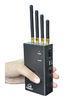 Silvery Omni Antennas Portable CDMA GSM DCS 3G Cell Phone Signal Jammers For Training Center