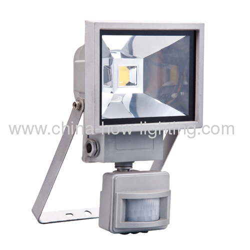 COB LED Flood Light IP44 PIR Sensor Aluminium Die-casting