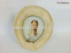 Round Skin color Wooden Photo Frame