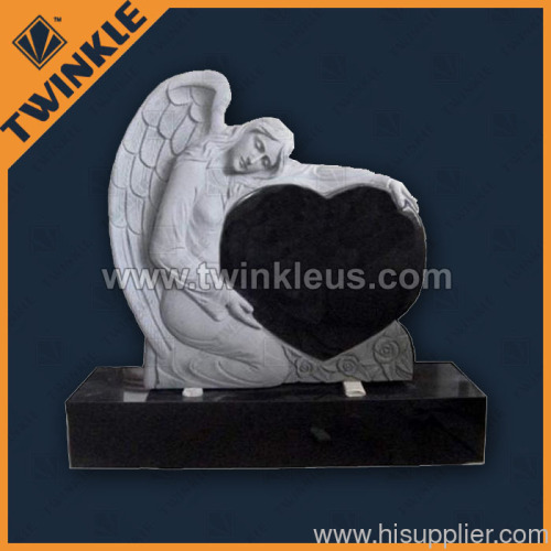 American style stone momument with angel statue