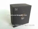 Luxury Rigid Board Gift Packaging Boxes, Black Coated Paper Boxes For Electronics Packaging