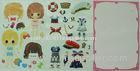 Popular Marine Style Kids 3D Dimensional Girl Dress Up Doll Stickers for MP3, Desk, Wall