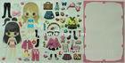 Cute Girls Dress Up Doll Stickers High School Uniform Puffy Sponge Stickers For Book, Card