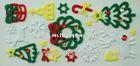 Beautiful 3D Dimensional Layered Felt Stickers Flower Fuzzy Stickers For Christmas Ornaments