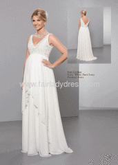 Chiffon Maternity Empire Wedding Dress