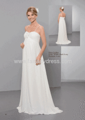 Chiffon Empire Spagetti Straps Wedding Dress