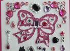 Pinky Ribbon Shinning Rhinestone Stickers Glitter Diamond Stickers For Cell phone, Camera