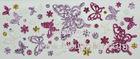 Japan Style Kawaii Colorful Shinning Butterfly PVC Foam Glitter Stickers with Rhinestones