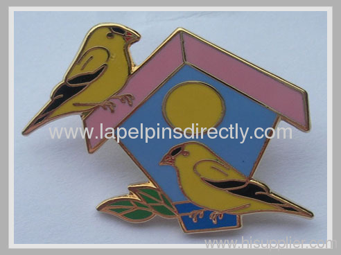 Army soft ename lapel pins with 1.25, butterfly clutch on back