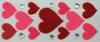 Red Brightness Lovely Valentine Heart Shaped Stickers, Fuzzy Stickers with Rhinestone OEM