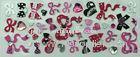 ECO-friendly Red / Pink / White Graceful Butterfly Bowknot Ribbons Velvet Stickers For Bags, Walls
