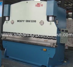 WC67Y-200/3200 hydraulic metal sheet press brake machine