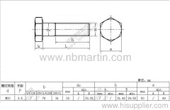 Ordinary hexagon head bolt M33