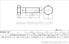 Ordinary hex plain bolt M45