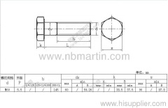 Ordinary hex plain bolt M60