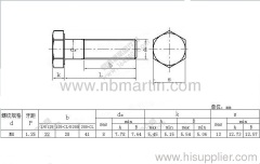 Hex hot dip galvanizing bolt M8