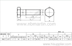 Hex hot dip galvanizing bolt M42