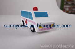 pull-back motor cars---ambulance wooden toys