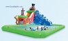 inflatable water slides/wet slides with pool