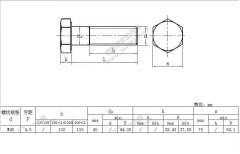 Hexagon head Gr8.8 bolt M45