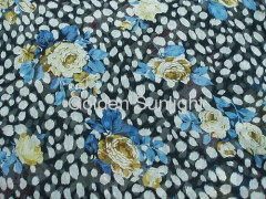 100% polyester floral design chiffon fabric