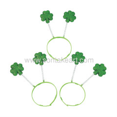 Glitter Shamrock Head Boppers Lucky irish shamrock clover