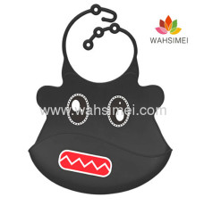 Eco-friendly silicone baby bibs with cute pattern